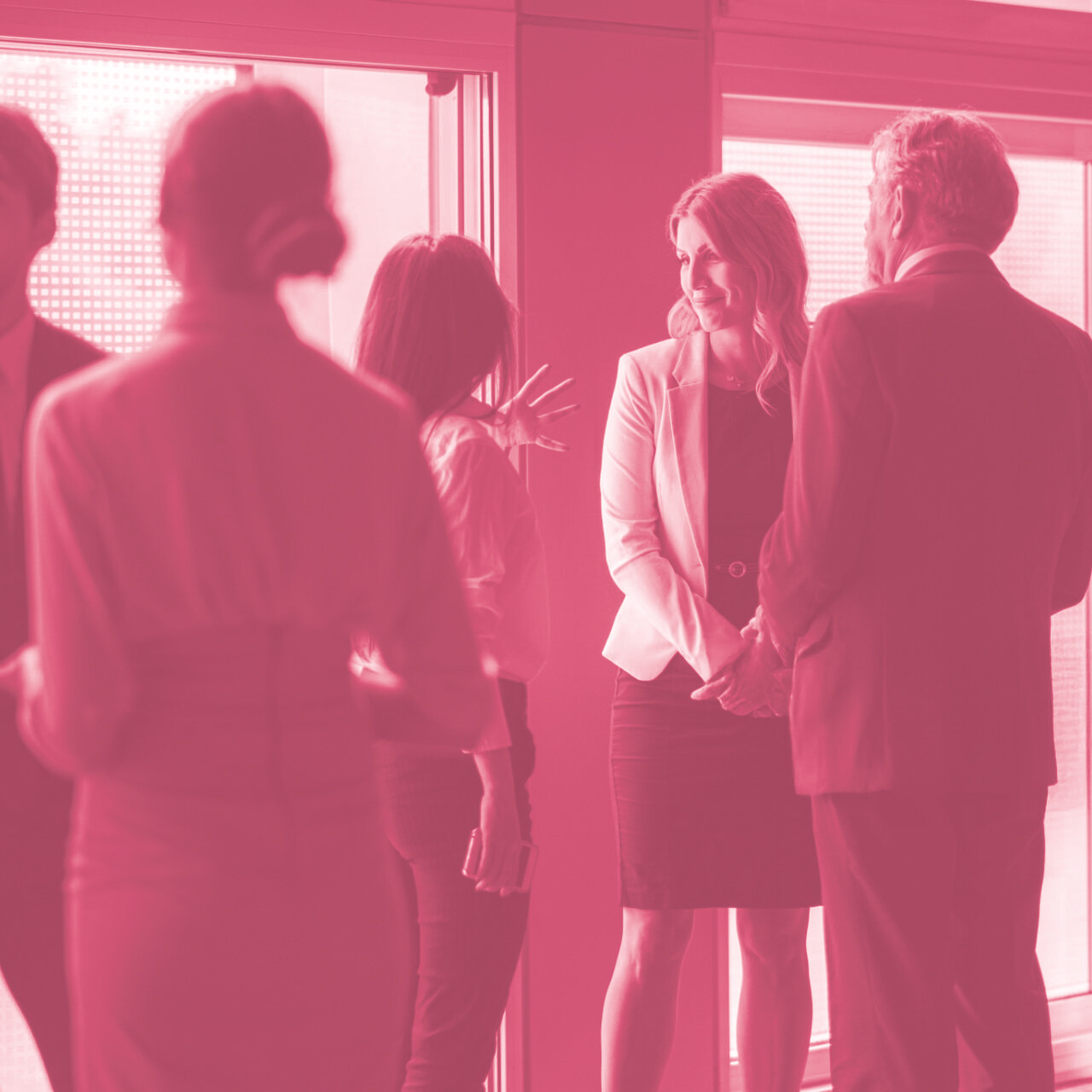 Business people talking in the conference room.